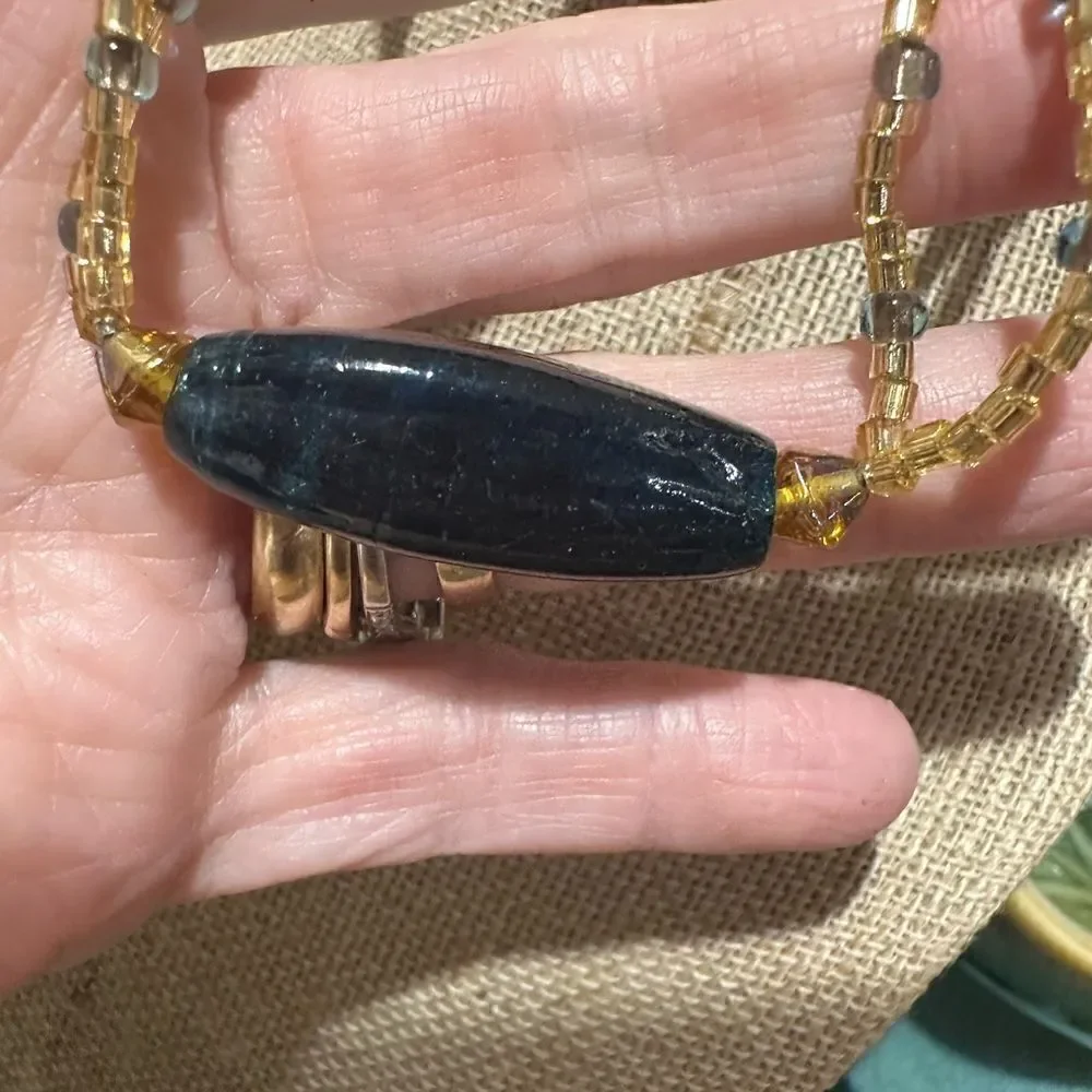 14” Glass Lampwork Bead Handcrafted Necklace